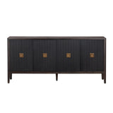 Worthington Brown/Black Four-Door Sideboard by Crestview at Eve Furniture