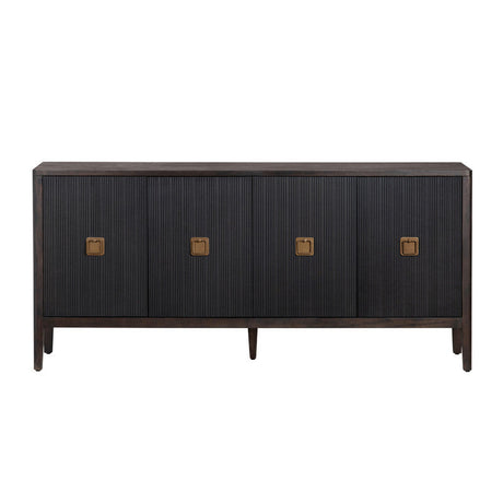 Worthington Brown/Black Four-Door Sideboard by Crestview at Eve Furniture