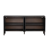 Worthington Brown/Black Four-Door Sideboard by Crestview at Eve Furniture