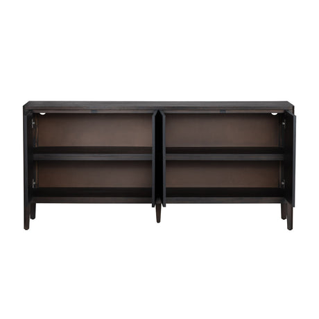 Worthington Brown/Black Four-Door Sideboard by Crestview at Eve Furniture