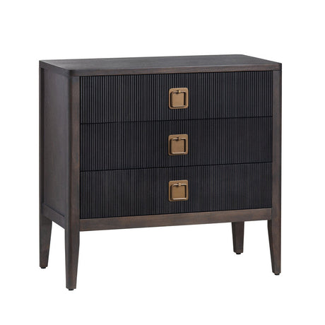 Worthington Brown/Black Three-Drawer Chest by Crestview at Eve Furniture