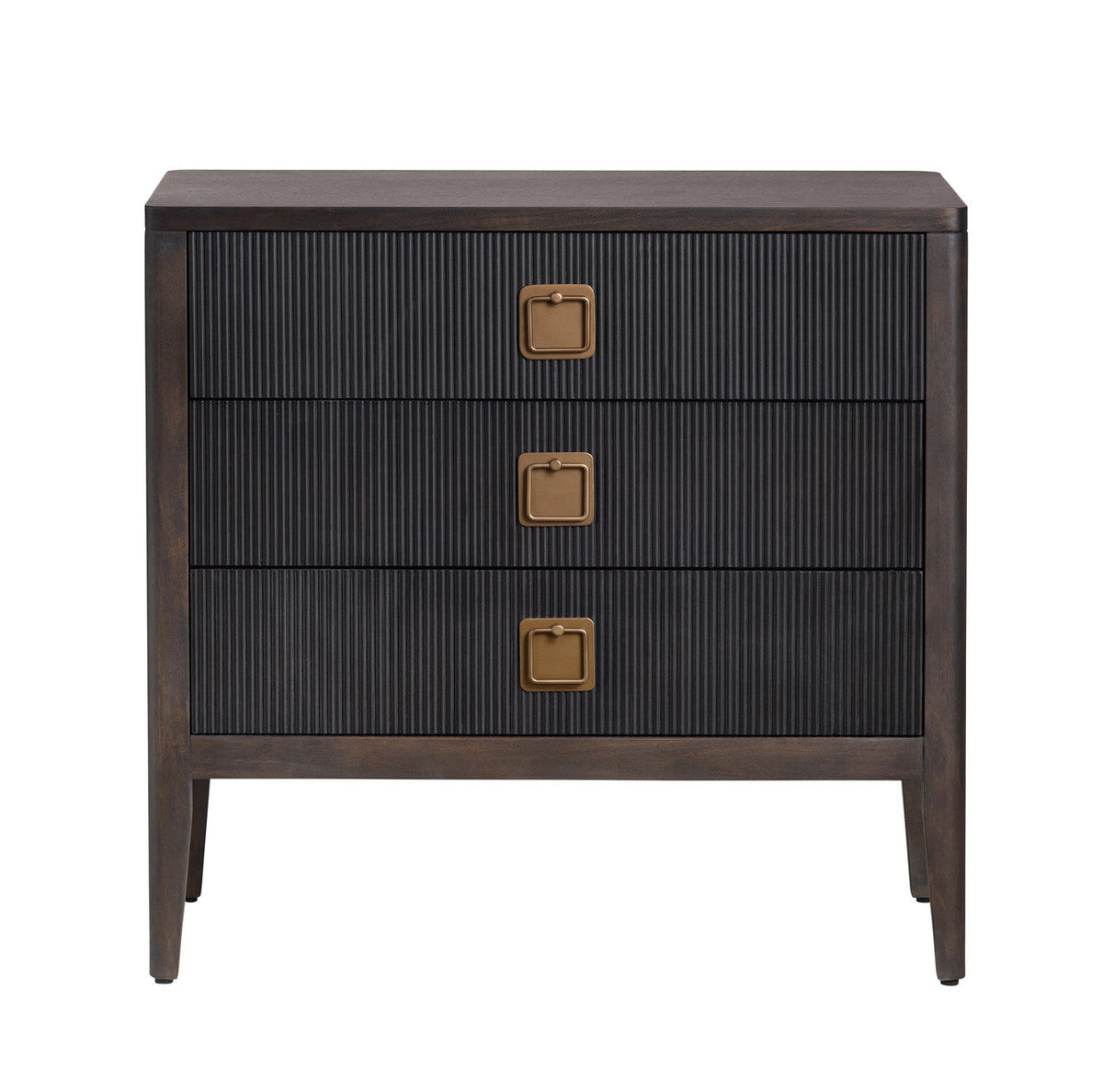 Worthington Brown/Black Three-Drawer Chest by Crestview at Eve Furniture