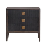 Worthington Brown/Black Three-Drawer Chest by Crestview at Eve Furniture