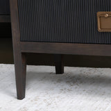 Worthington Brown/Black Three-Drawer Chest by Crestview at Eve Furniture