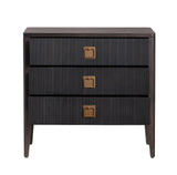 Worthington Brown/Black Three-Drawer Chest by Crestview at Eve Furniture