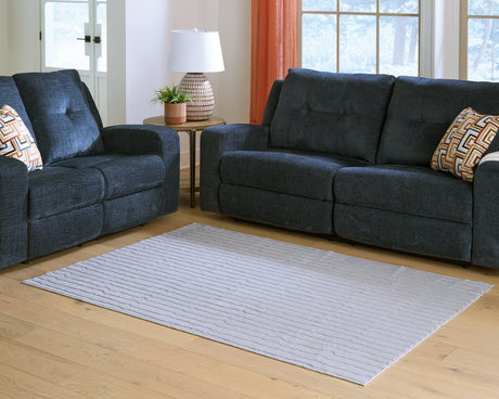 Worthley Gray Washable Medium Rug by Ashley at Eve Furniture
