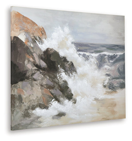 Worthner Tan/Gray/White Wall Art by Ashley at Eve Furniture