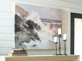 Worthner Tan/Gray/White Wall Art by Ashley at Eve Furniture