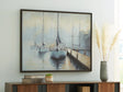 Worthney Blue/White/Brown Wall Art by Ashley at Eve Furniture