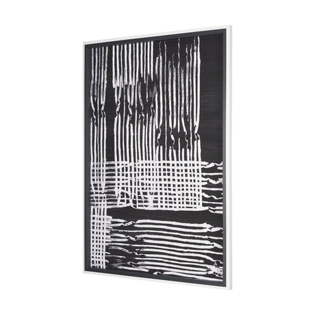 Woven Lines I by Mercana Studio a Hand Embellished Textured Framed Art Print by Mercana at Eve Furniture