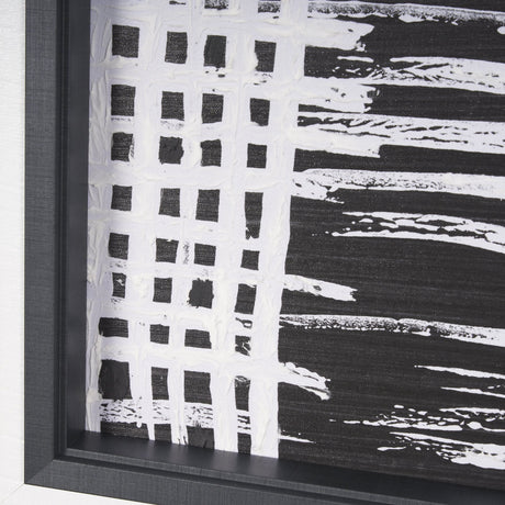 Woven Lines I by Mercana Studio a Hand Embellished Textured Framed Art Print by Mercana at Eve Furniture