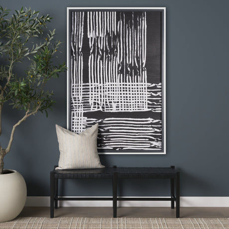 Woven Lines I by Mercana Studio a Hand Embellished Textured Framed Art Print by Mercana at Eve Furniture