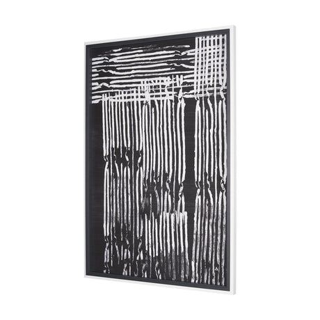 Woven Lines II by Mercana Studio a Hand Embellished Textured Framed Art Print by Mercana at Eve Furniture