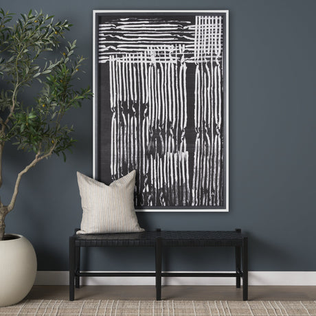 Woven Lines II by Mercana Studio a Hand Embellished Textured Framed Art Print by Mercana at Eve Furniture