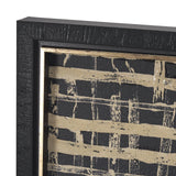Woven Lines II Tan by Mercana Studio a Hand Embellished Textured Framed Art Print by Mercana at Eve Furniture
