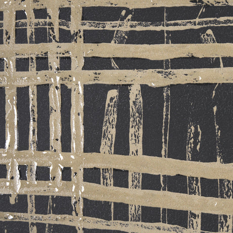 Woven Lines II Tan by Mercana Studio a Hand Embellished Textured Framed Art Print by Mercana at Eve Furniture