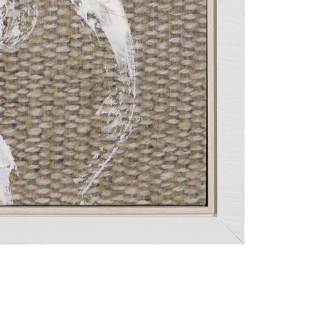 Woven Textile by Mercana Studio a Hand Embellished Textured Framed Canvas by Mercana at Eve Furniture