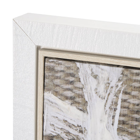 Woven Textile by Mercana Studio a Hand Embellished Textured Framed Canvas by Mercana at Eve Furniture