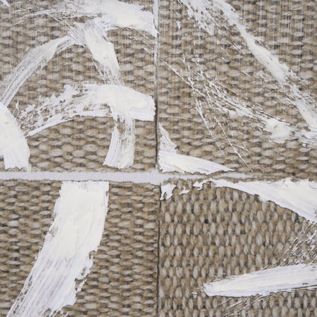 Woven Textile by Mercana Studio a Hand Embellished Textured Framed Canvas by Mercana at Eve Furniture