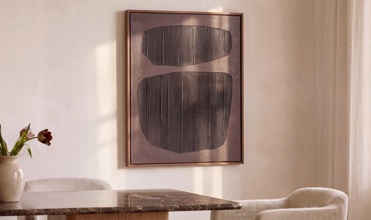 Uma Framed Painting Deep Purple Palette