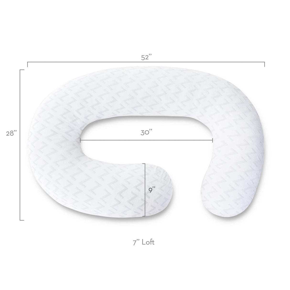 Wrap-Around White One Size Pillow by Malouf at Eve Furniture