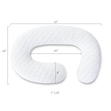 Wrap-Around White One Size Pillow by Malouf at Eve Furniture