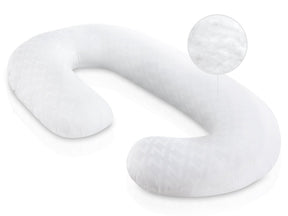 Wrap-Around White One Size Pillow by Malouf at Eve Furniture
