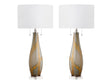 Wren Gold/White Table Lamp (Set of 2) by Crestview at Eve Furniture