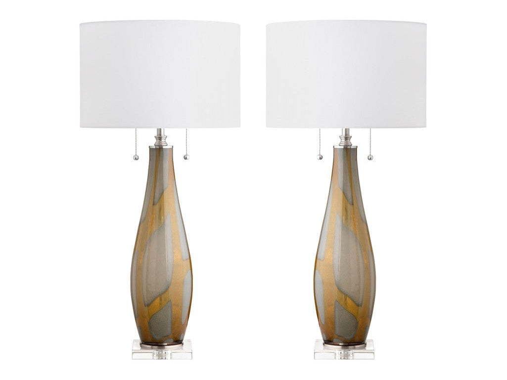 Wren Gold/White Table Lamp (Set of 2) by Crestview at Eve Furniture