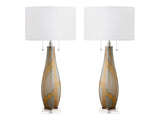 Wren Gold/White Table Lamp (Set of 2) by Crestview at Eve Furniture