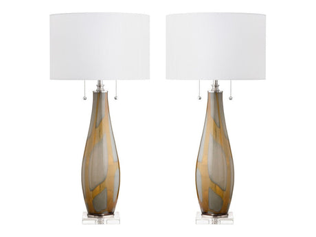 Wren Gold/White Table Lamp (Set of 2) by Crestview at Eve Furniture