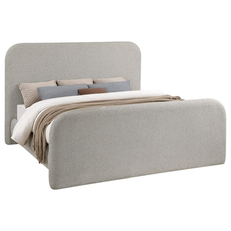 Wren Gray Upholstered Eastern King Platform Bed by Coaster at Eve Furniture