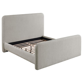 Wren Gray Upholstered Eastern King Platform Bed by Coaster at Eve Furniture