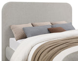 Wren Gray Upholstered Eastern King Platform Bed by Coaster at Eve Furniture
