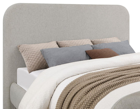 Wren Gray Upholstered Eastern King Platform Bed by Coaster at Eve Furniture