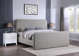 Wren Gray Upholstered Eastern King Platform Bed by Coaster at Eve Furniture