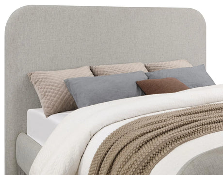 Wren Grey Upholstered Queen Platform Bed by Coaster at Eve Furniture