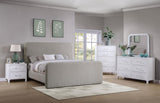 Wren Grey Upholstered Queen Platform Bed by Coaster at Eve Furniture