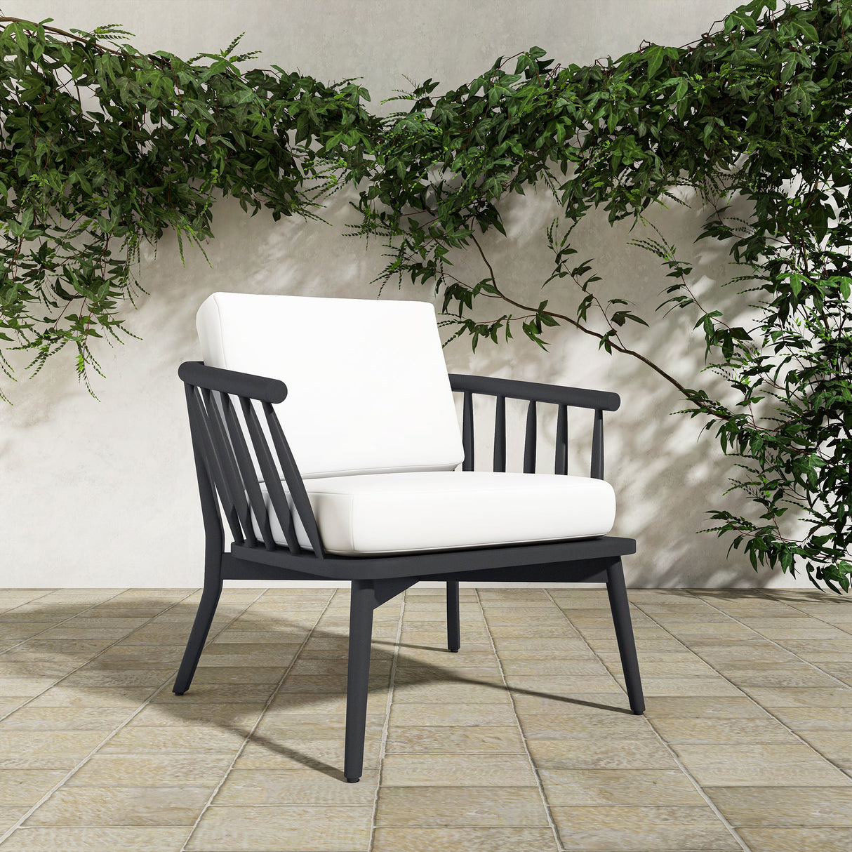 Wren Warm White Outdoor Lounge Chair by MOES at Eve Furniture