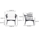 Wren Warm White Outdoor Lounge Chair by MOES at Eve Furniture