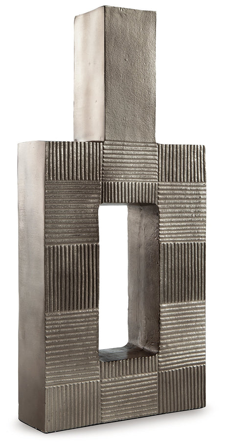 Wrengrove Antique Nickel Finish Vase by Ashley at Eve Furniture
