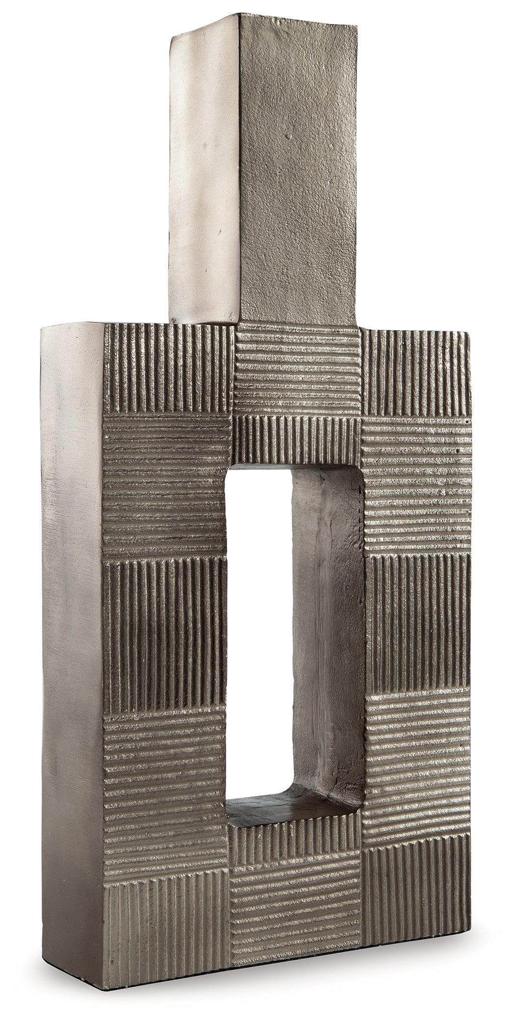 Wrengrove Antique Nickel Finish Vase by Ashley at Eve Furniture