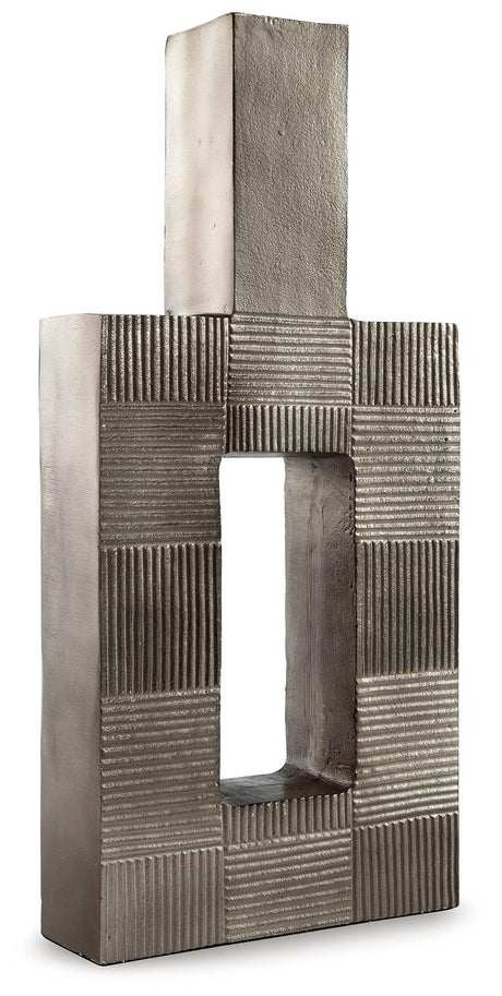 Wrengrove Antique Nickel Finish Vase by Ashley at Eve Furniture