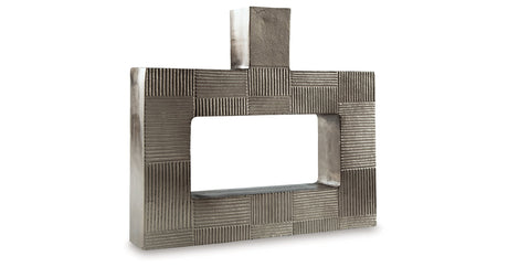 Wrengrove Antique Nickel Finish Vase by Ashley at Eve Furniture