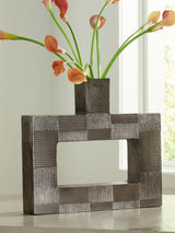 Wrengrove Antique Nickel Finish Vase by Ashley at Eve Furniture