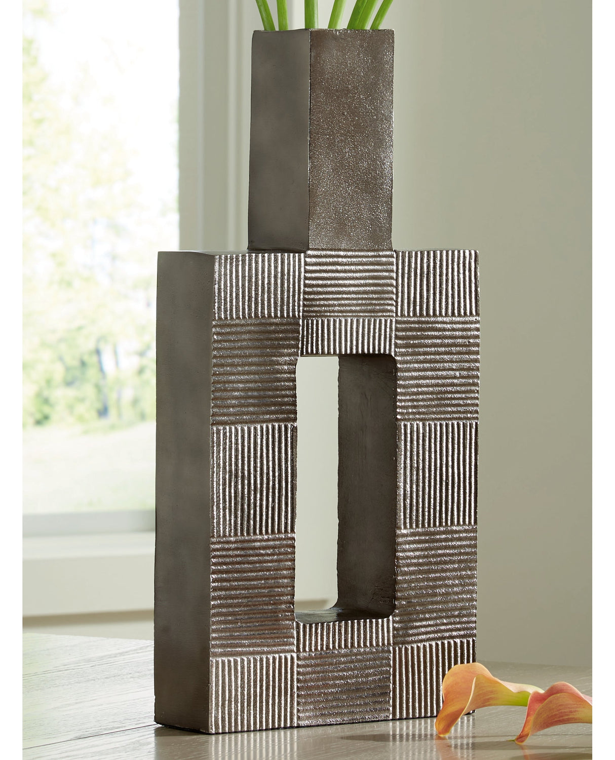 Wrengrove Antique Nickel Finish Vase by ASHLEY FURNITURE at Eve Furniture