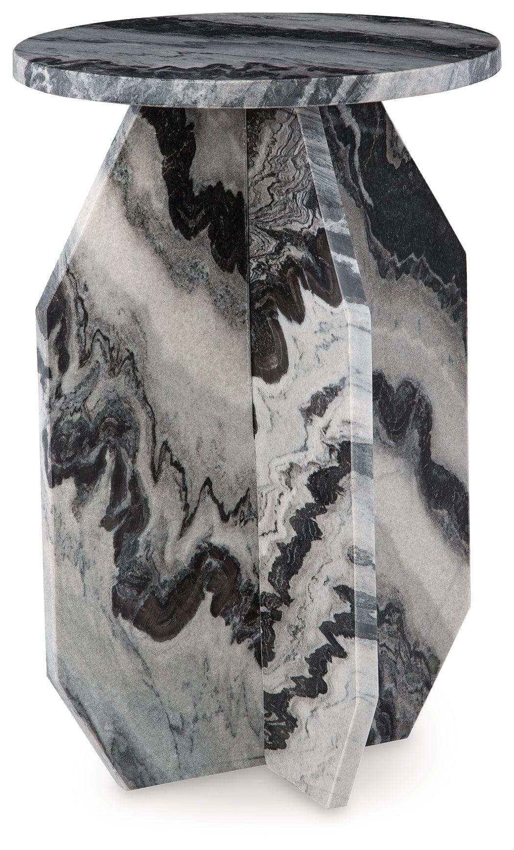 Wrenlane White/Black Accent Table by Ashley at Eve Furniture
