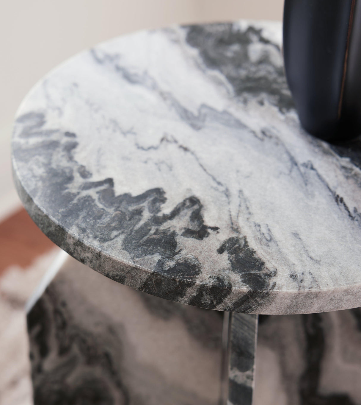 Wrenlane White/Black Accent Table by Ashley at Eve Furniture