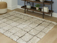 Wrenlow Cream/Brown Medium Rug by Ashley at Eve Furniture