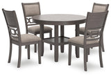Wrenning Gray Dining Table and 4 Chairs by Ashley at Eve Furniture